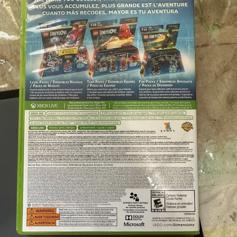 LEGO Dimensions (Microsoft Xbox 360, 2015) Complete CIB